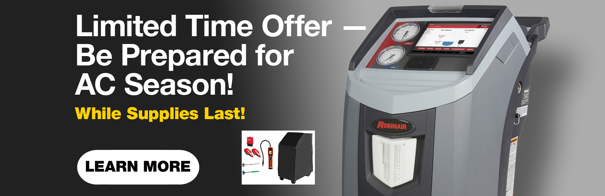 AC machine while supplies last